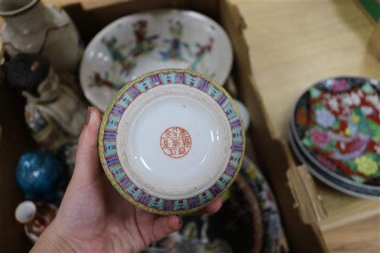 A quantity Oriental pottery and porcelain